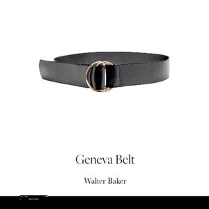 Walter Baker Geneva Belt in Black with Gold Buckle
